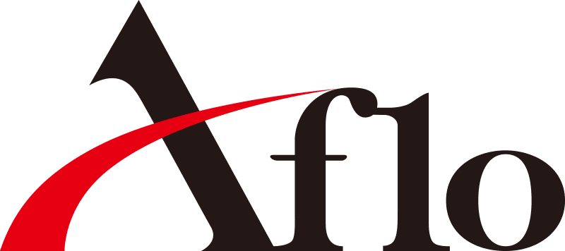Graphic logo design of Aflo